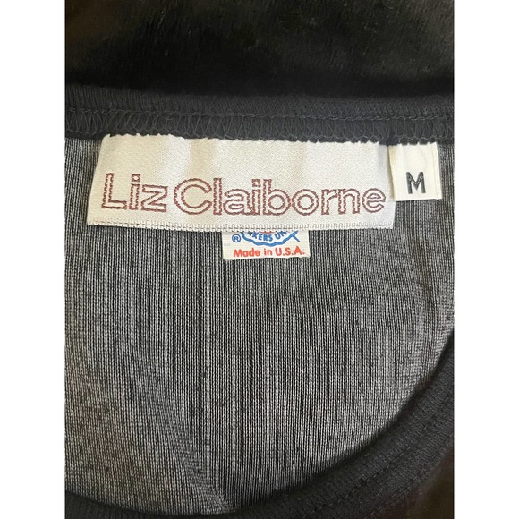 Liz Claiborne Vintage Velvet Sequin Anchor Tee Deadstock Union Tag 1980s - Picture 7 of 9